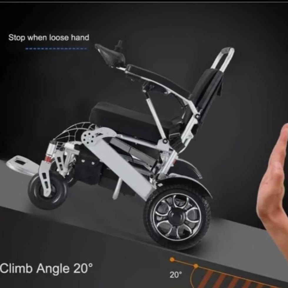 MAX PRO Folding Electric Wheelchair Powerchair With Remote, Reclining