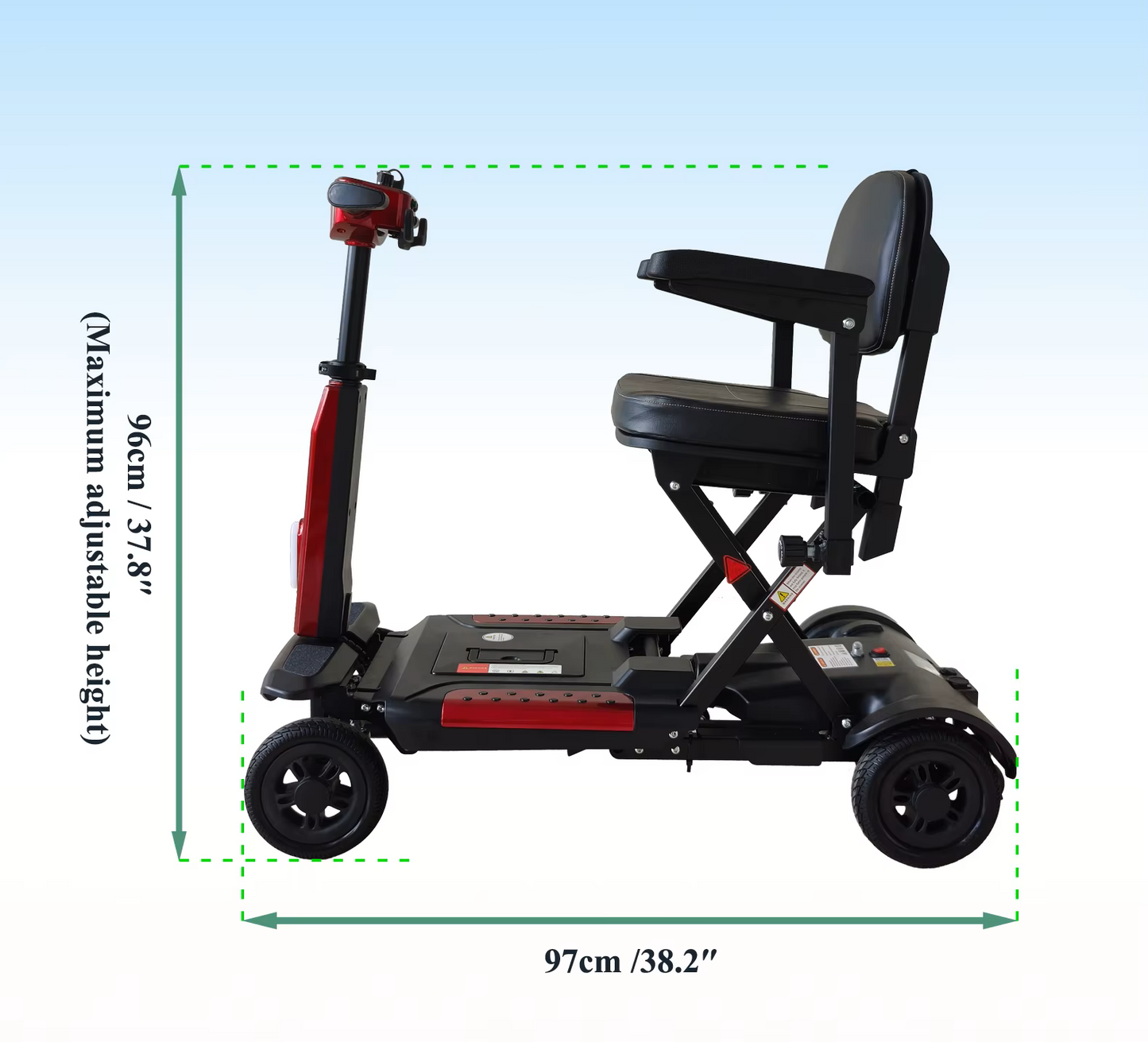 X5 Auto Folding Mobility Scooter With Removable Battery 24kg