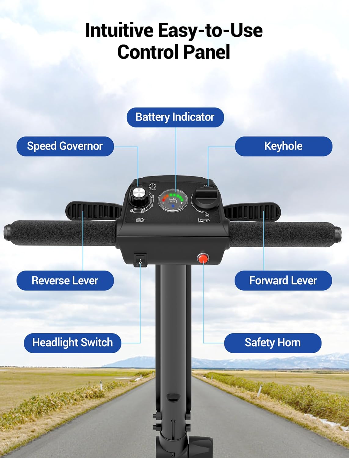 Mobility Scooter 18 Kg Lightweight Folding 12Ah Detachable Li-ion Battery