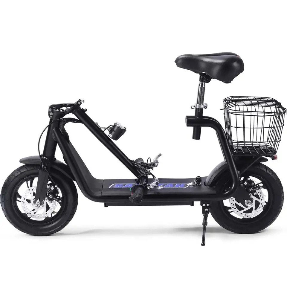Electric Scooter With Seat And Basket 350W Folding