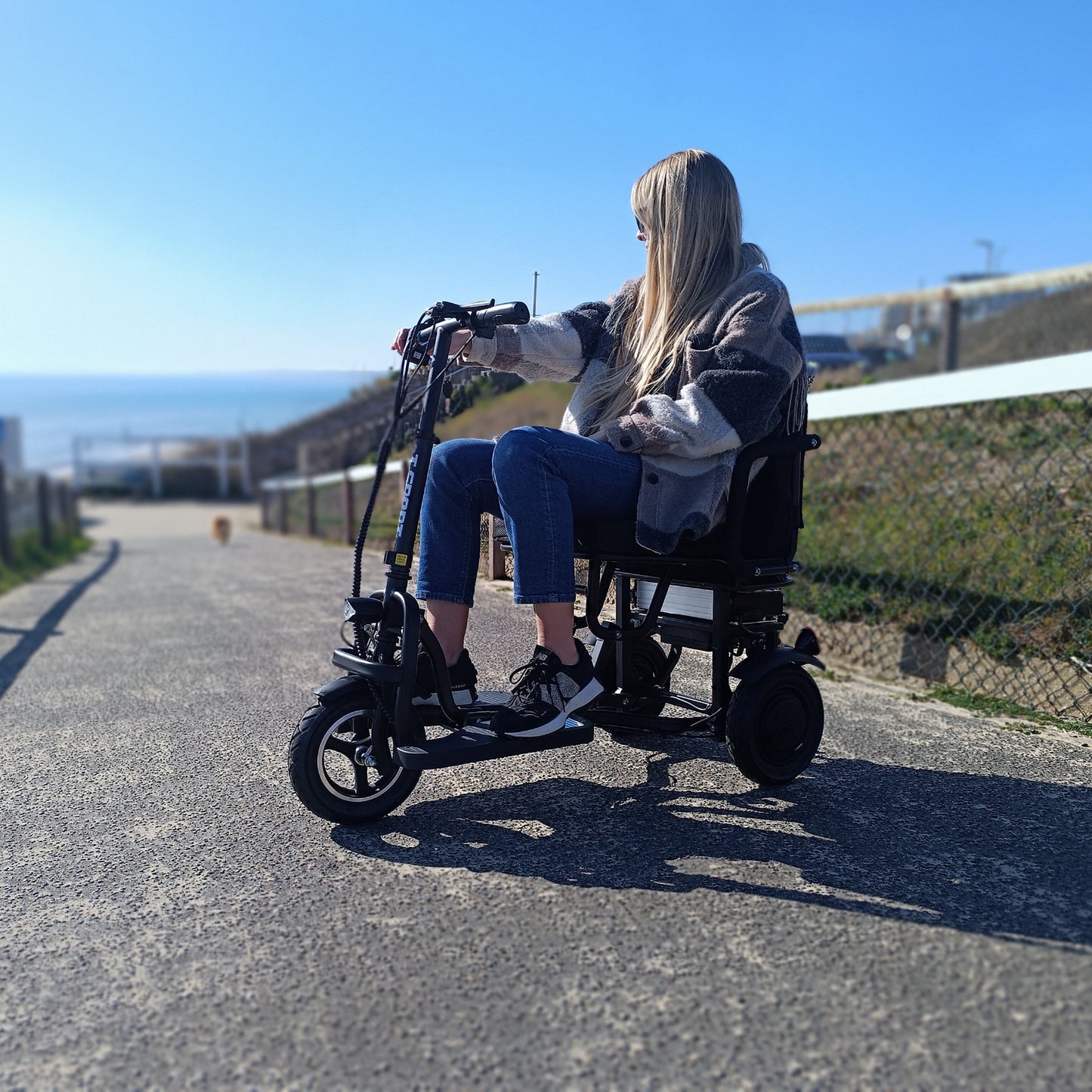 SCOTE-48350 Folding Mobility Scooter 3 Wheel Li-ion Dual Motor 700W, 20 Miles Range