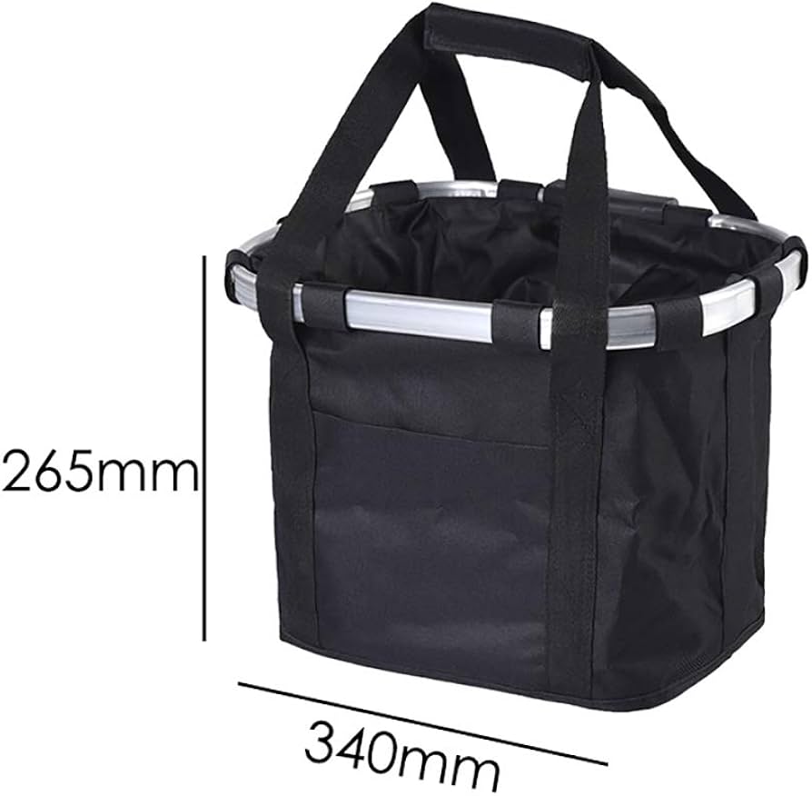 Detachable Front Canvas Basket for Mobility Scooters and Bicycles Carrier Bag Pet Carrier