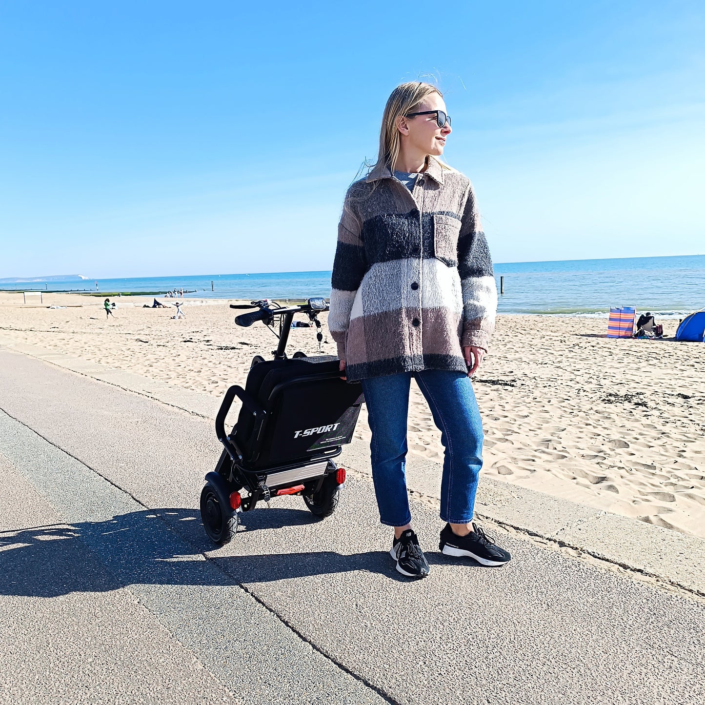 SCOTE-48350 Folding Mobility Scooter 3 Wheel Li-ion Dual Motor 700W, 20 Miles Range