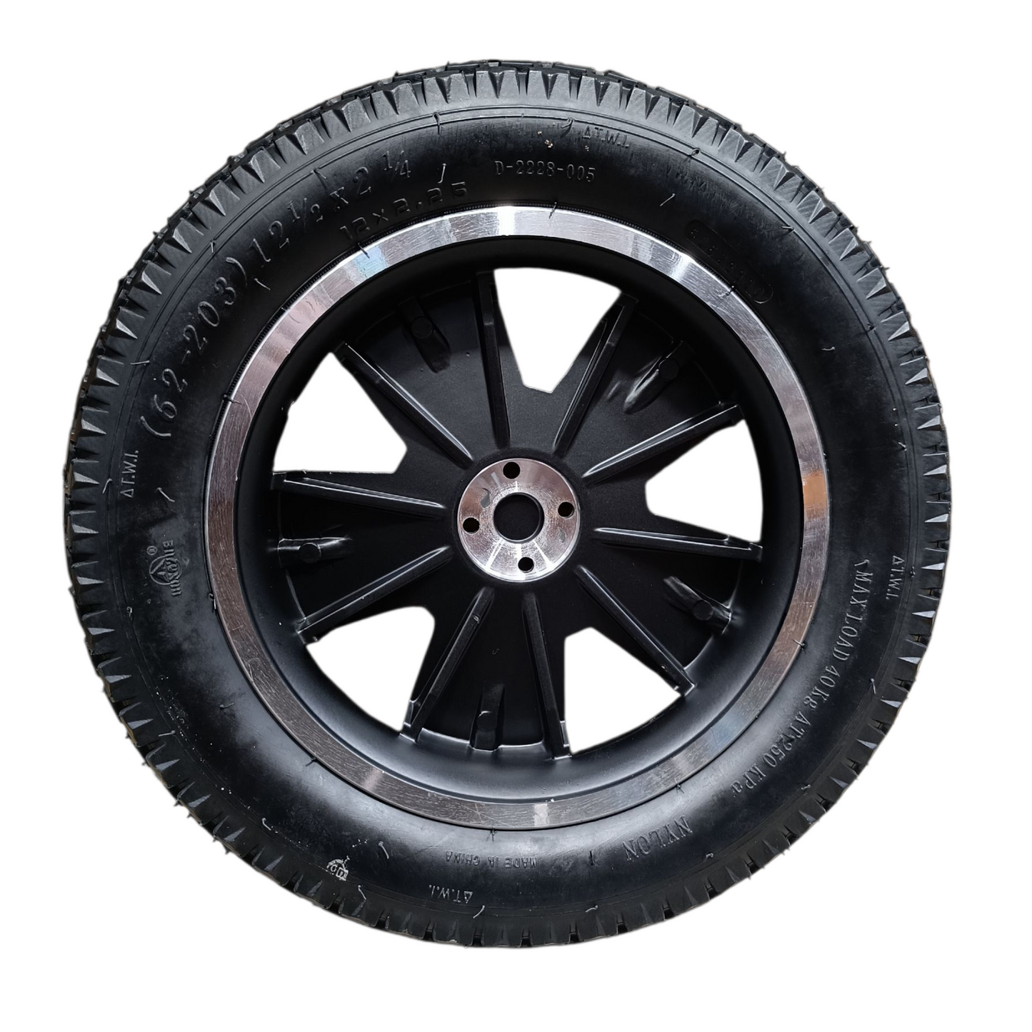 Rear wheel for T-Sport JJW-600113 / MAX PRO Power Chair, 12 1/2 x 2 1/4, 12x2.25