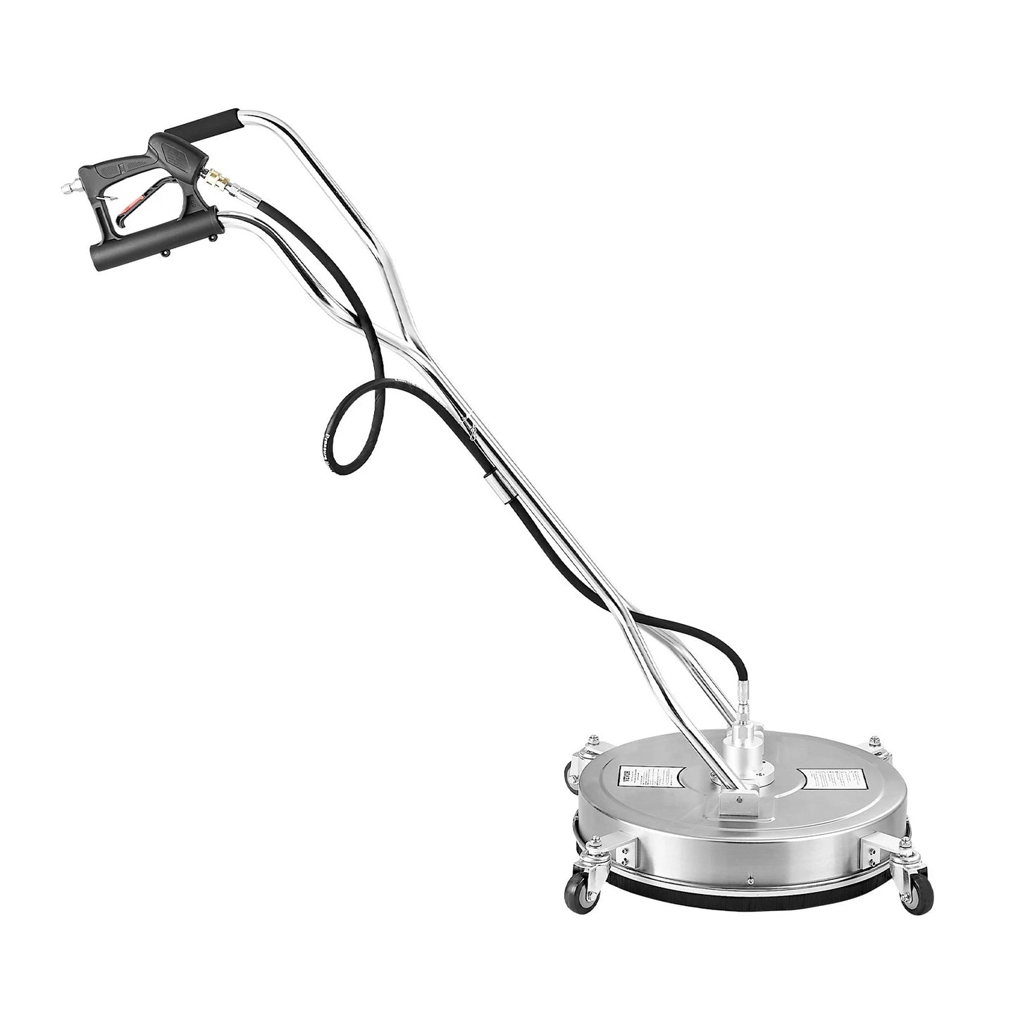 20" Pressure Washer Patio Driveway Cleaner 4 Wheels Dual Handle 4500 Max PSI