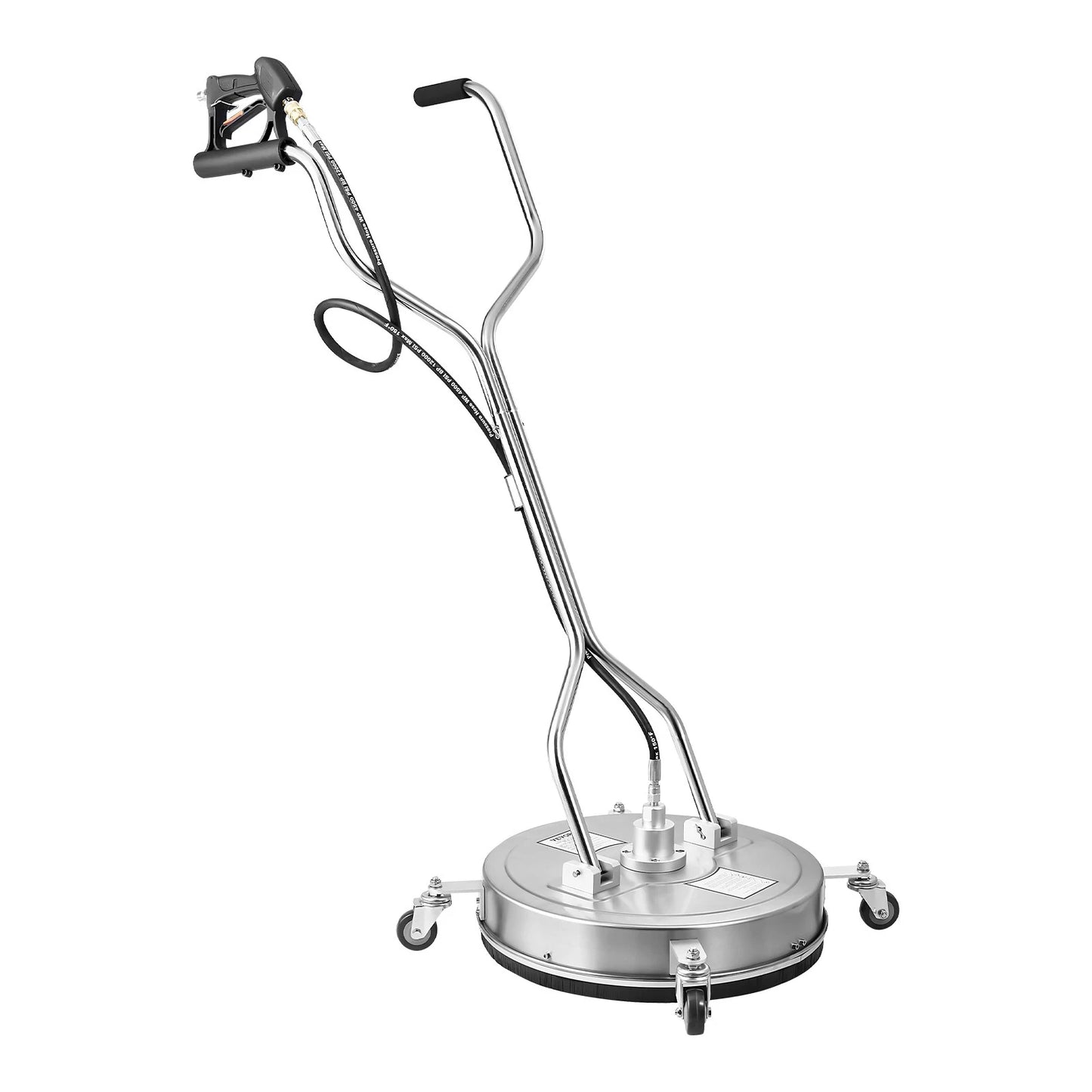 20" Pressure Washer Patio Driveway Cleaner 4 Wheels Dual Handle 4500 Max PSI