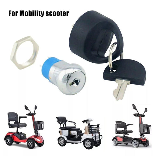 Replacement On Off Ignition Switch Lock with 2 Key For X5 and X6 Mobility Scooter