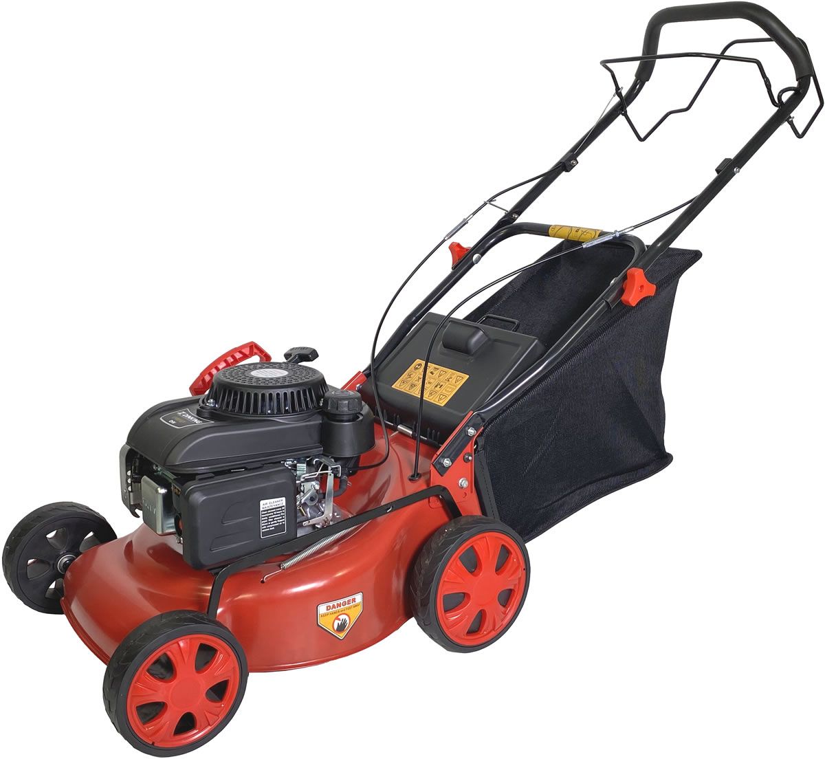 SELF PROPELLED 124.4CC 19" INCH PETROL LAWNMOWER MOWER