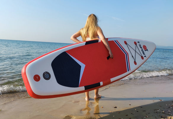 INFLATABLE PADDLE BOARD iSUP RED 10'6