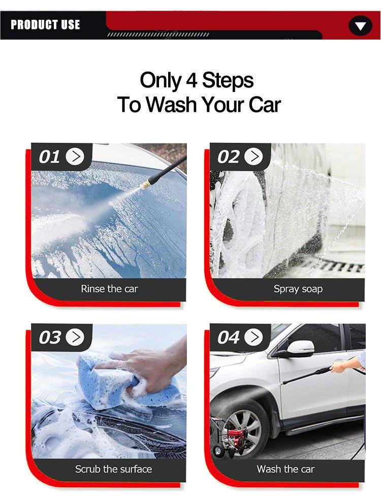 Petrol Pressure Washer Jet Wash Patio Cleaner 180 BAR 2610PSI