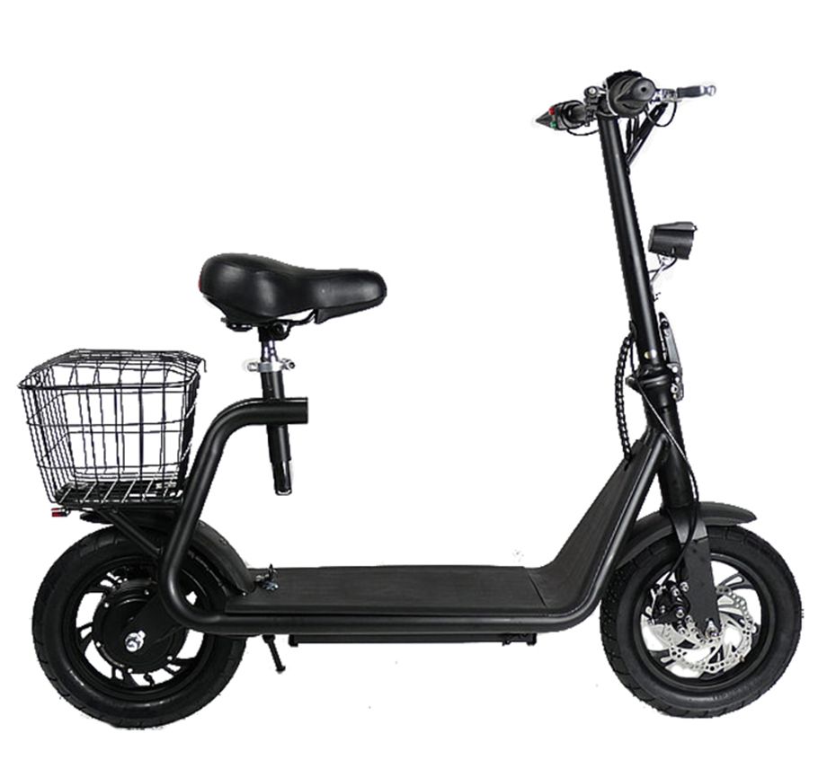 Electric Scooter With Seat And Basket 350W Folding