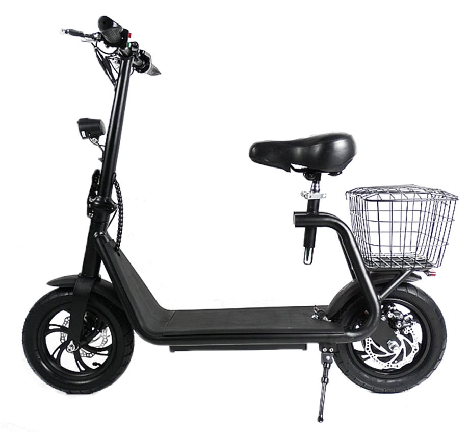Electric Scooter With Seat And Basket 350W Folding