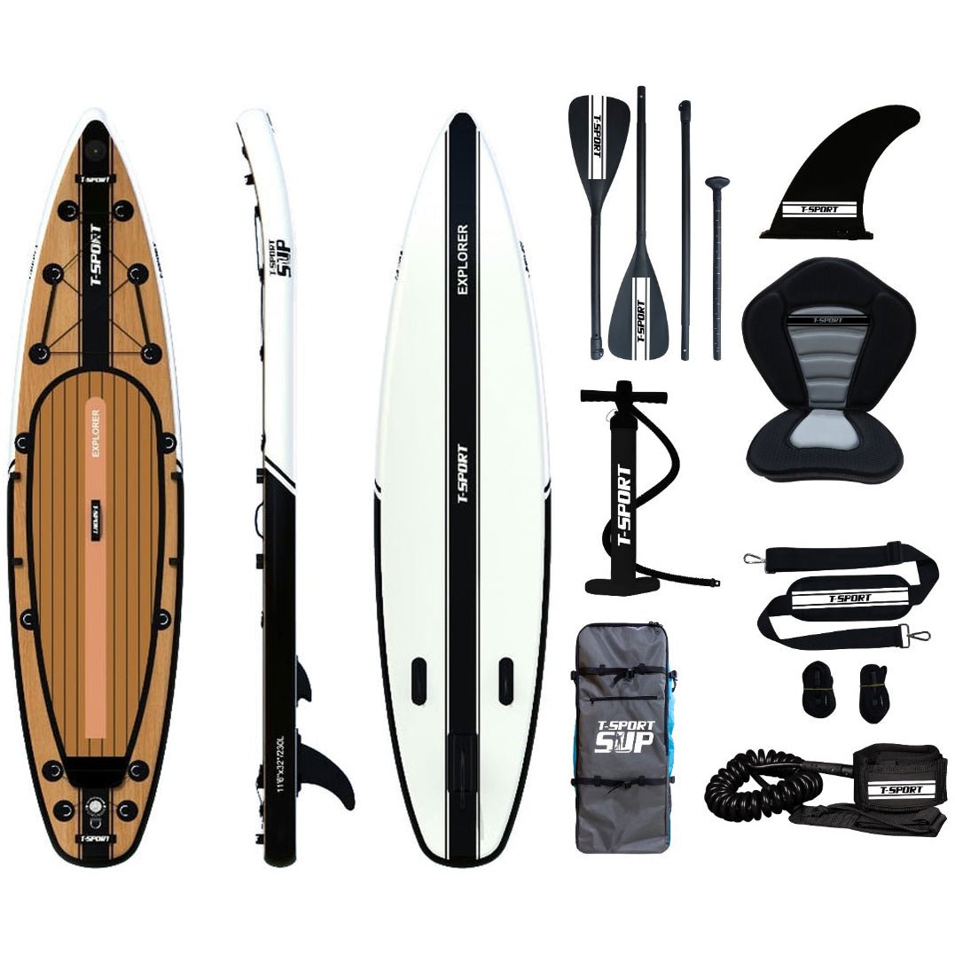 INFLATABLE PADDLE BOARD iSUP WITH KAYAK CONVERSION KIT 10'6" TSport Power