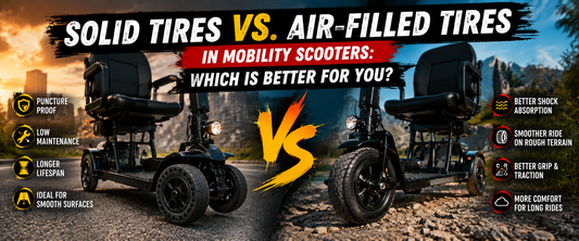 Solid Tires vs. Air-Filled Tires in Mobility Scooters: Which is Better for You?