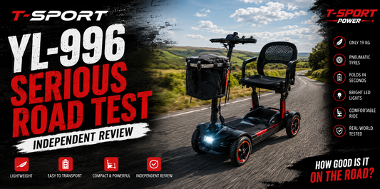 The T-Sport YL 996 mobility scooter given a serious road test and review