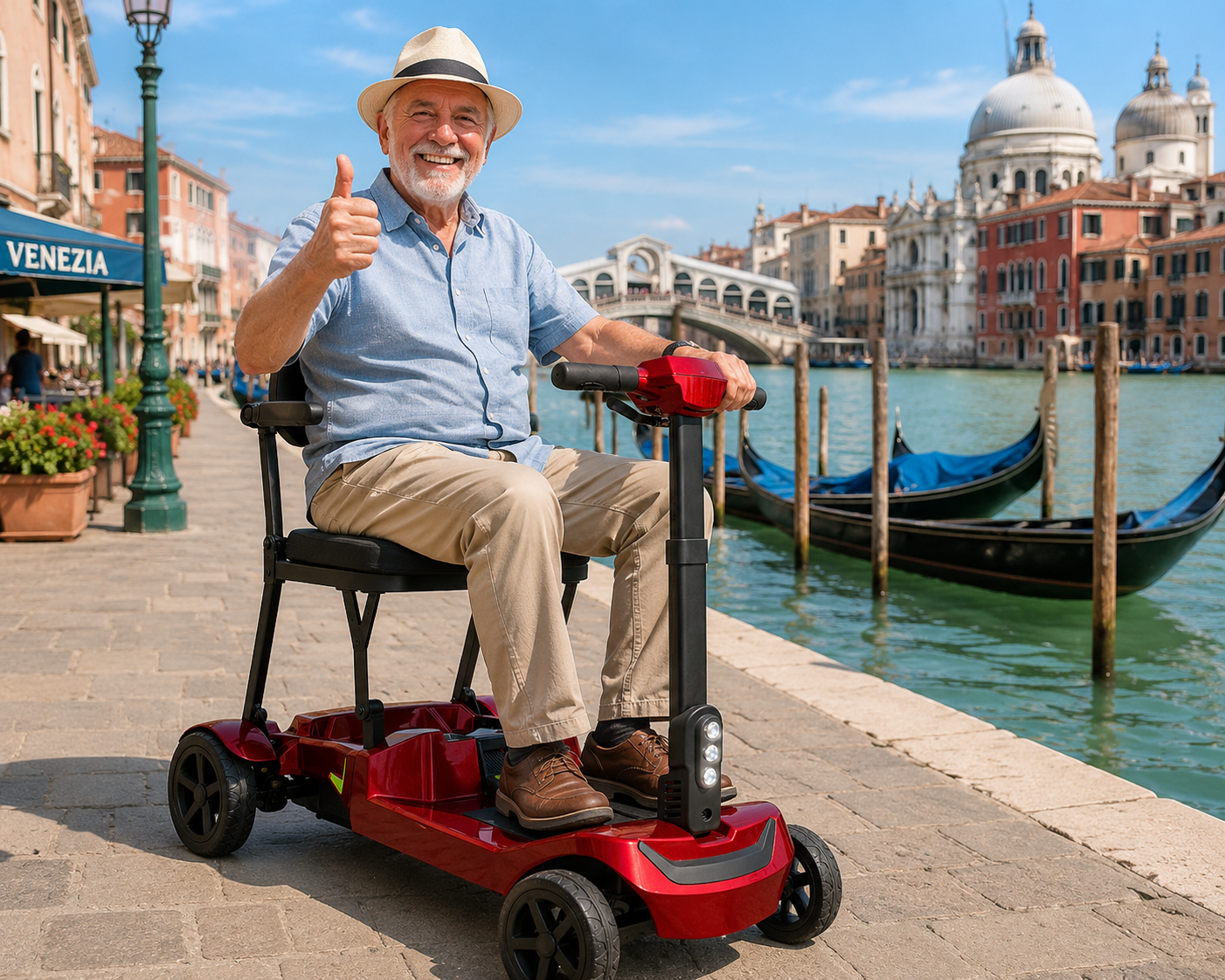 YL-985SM Folding Mobility Scooter, Lightweight, 12 Mile Range, 14KG