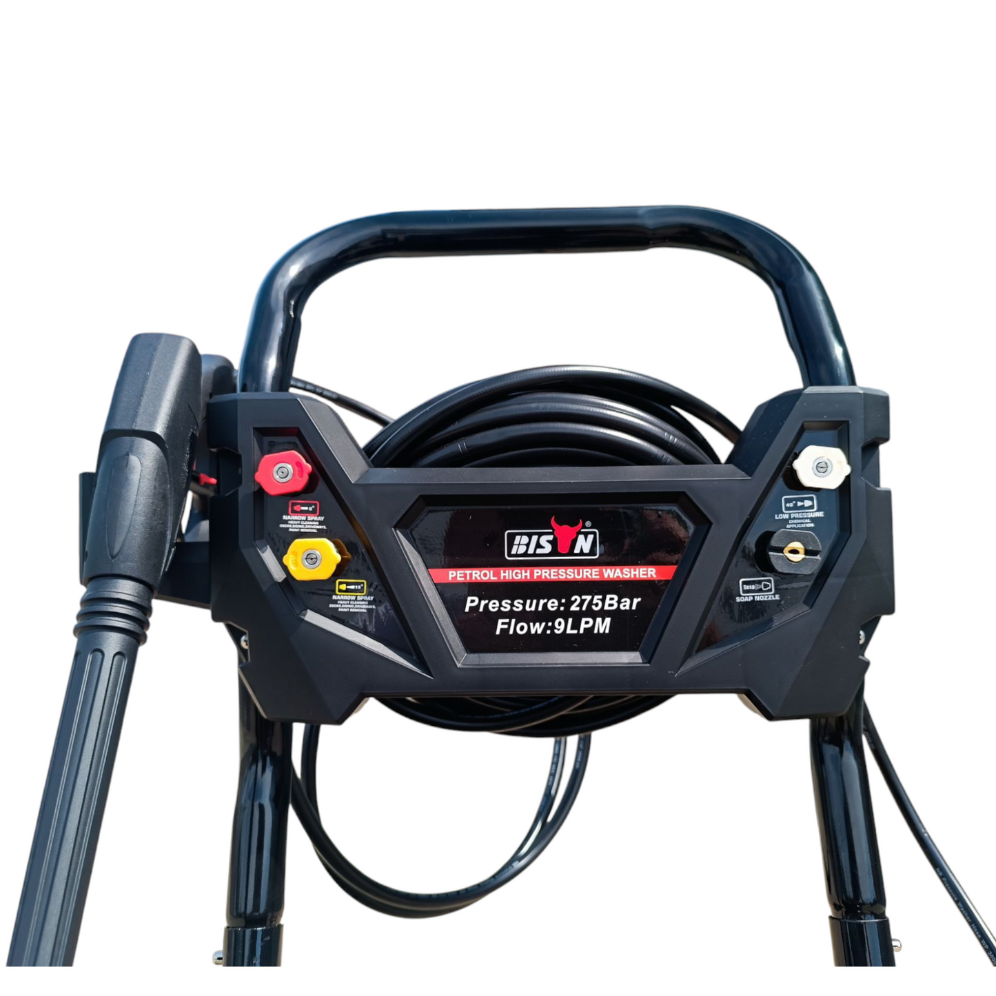 Bison BS180D-K High Pressure Petrol Washer 3950psi 275bar 8HP 20m Hose