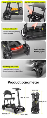 Space Saving Easy Fold Ultra Light 16Kg Mobility Scooter YL-985S