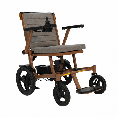 MAGNUM Lightweight Magnesium Folding Electric Wheelchair Powerchair 13 KG, Airline Friendly, Removable Battery