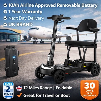 YL-985S Folding Mobility Scooter, Lightweight, 12 Mile Range