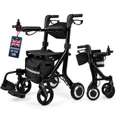 AirWalker Foldable Electric Rollator Powerchair, 500W, Removable Battery