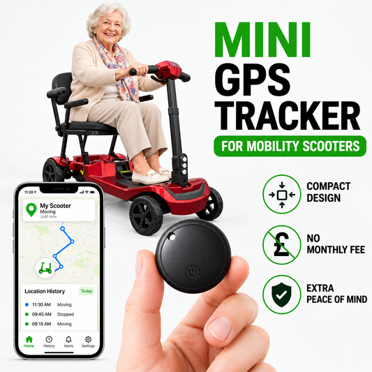 Compact GPS Tracker for Mobility Scooter, No Monthly Fee