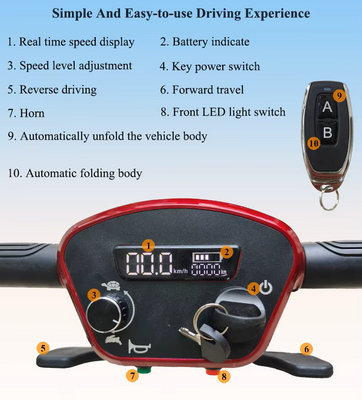 X5 Auto Folding Mobility Scooter With Removable Battery 24kg