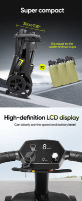 Space Saving Easy Fold Ultra Light 16Kg Mobility Scooter YL-985S