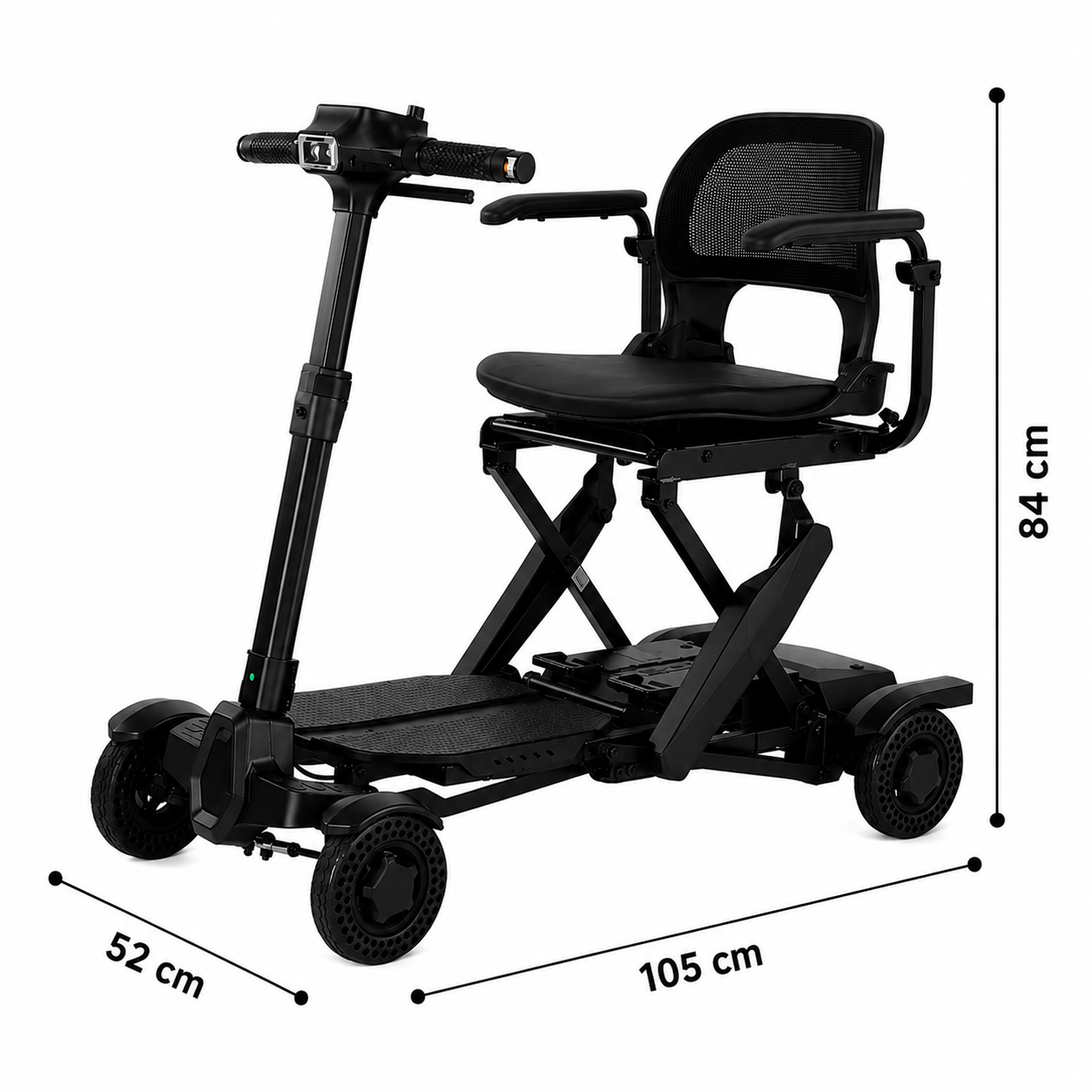 Explorer Auto Folding Mobility Scooter With Removable Battery 24kg, 12 Mile Range