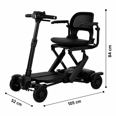 Explorer Auto Folding Mobility Scooter With Removable Battery 24kg, 12 Mile Range