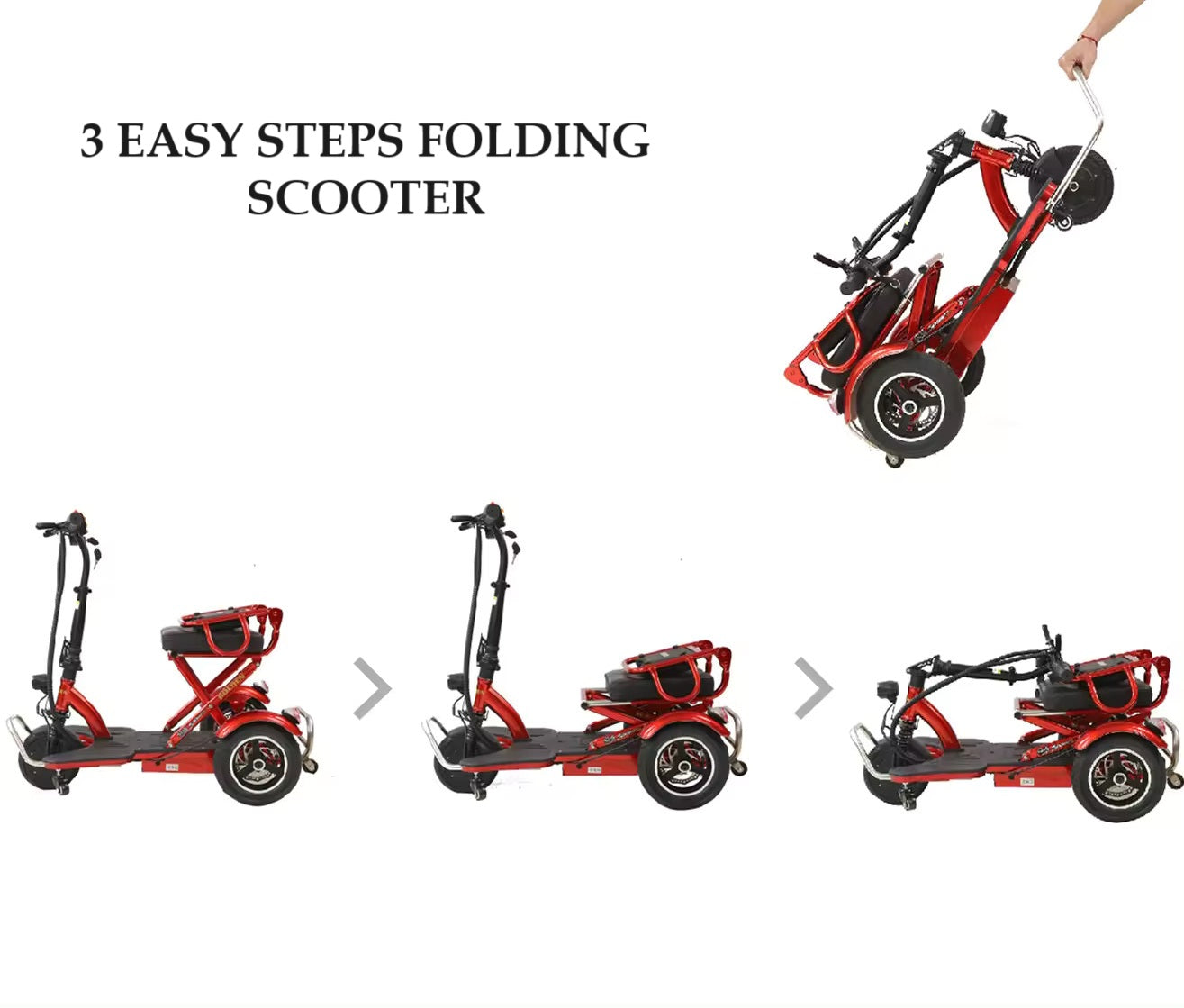 The Easy Folding 3 Wheel Mobility Scooter