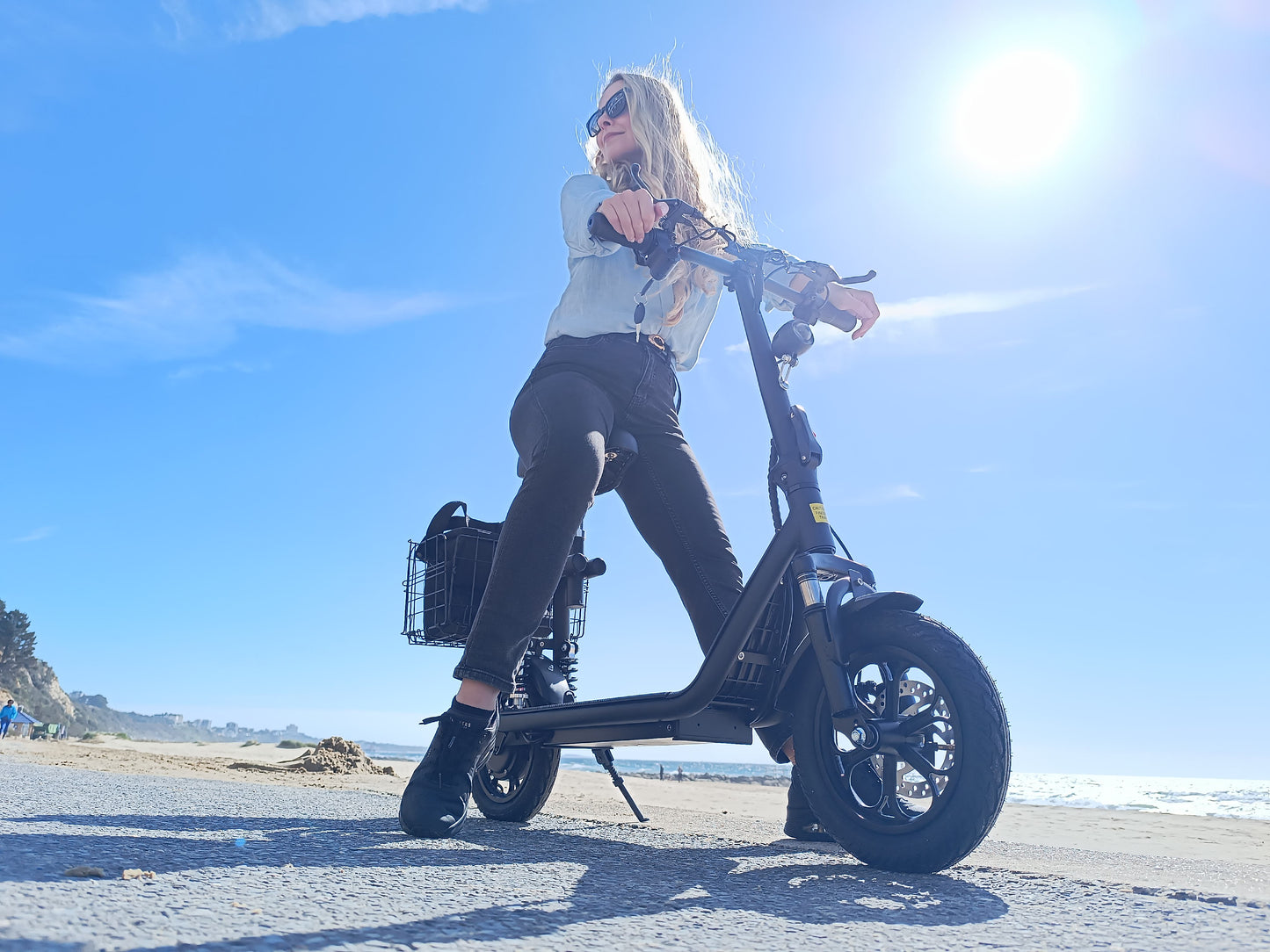 Electric Scooter 12" for Adults, 25-30 Miles Range, Folding, 3 Speed Modes