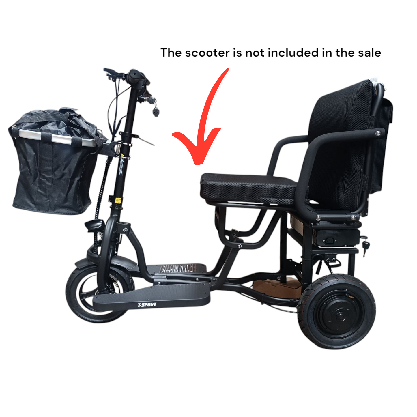 Detachable Front Canvas Basket for Mobility Scooters and Bicycles Carrier Bag Pet Carrier