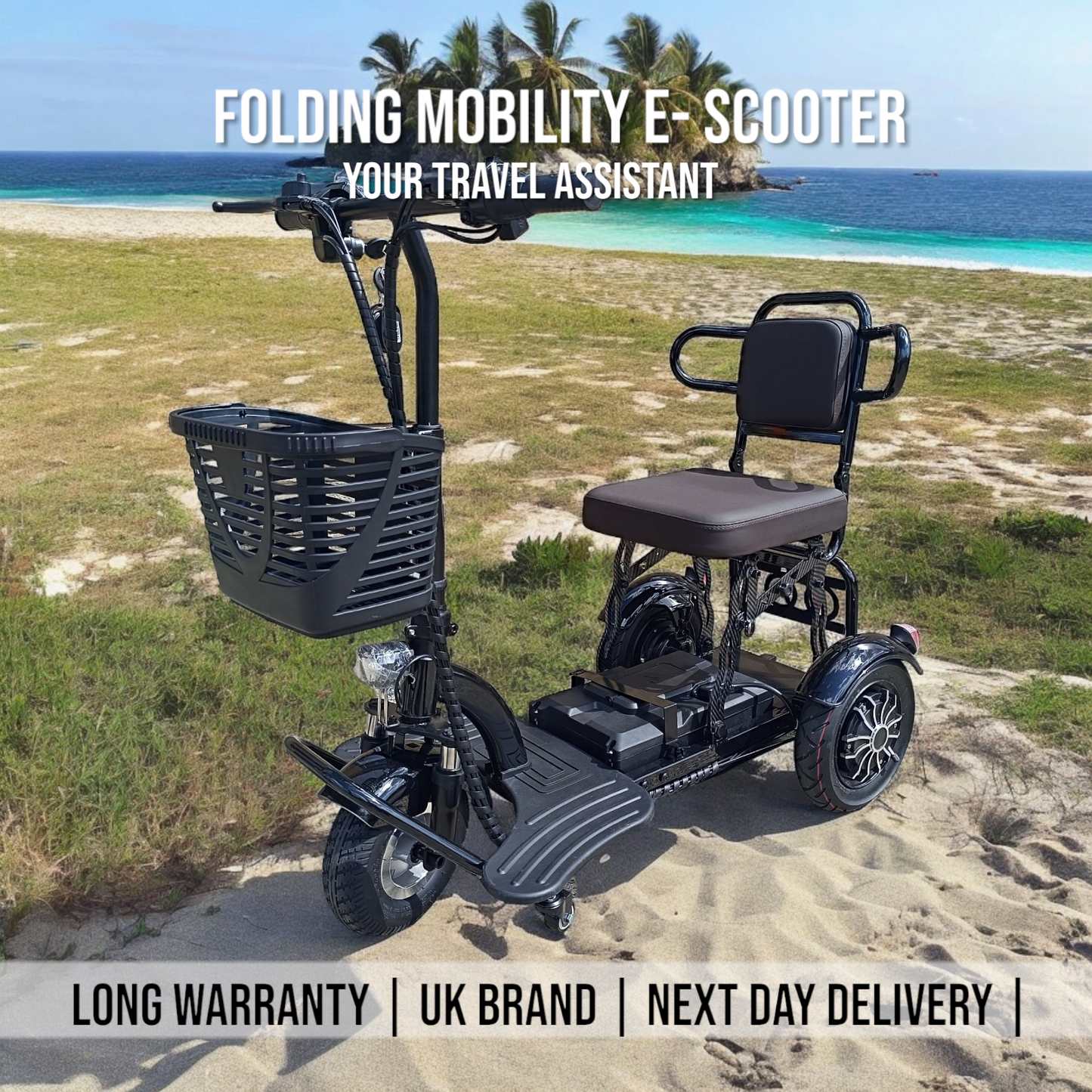 The Easy Folding 3 Wheel Mobility Scooter