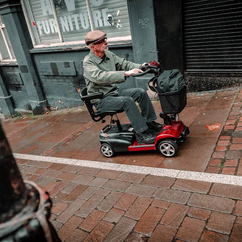 Pavement Legal Electric Mobility Scooter With 12 Ah Removable Battery