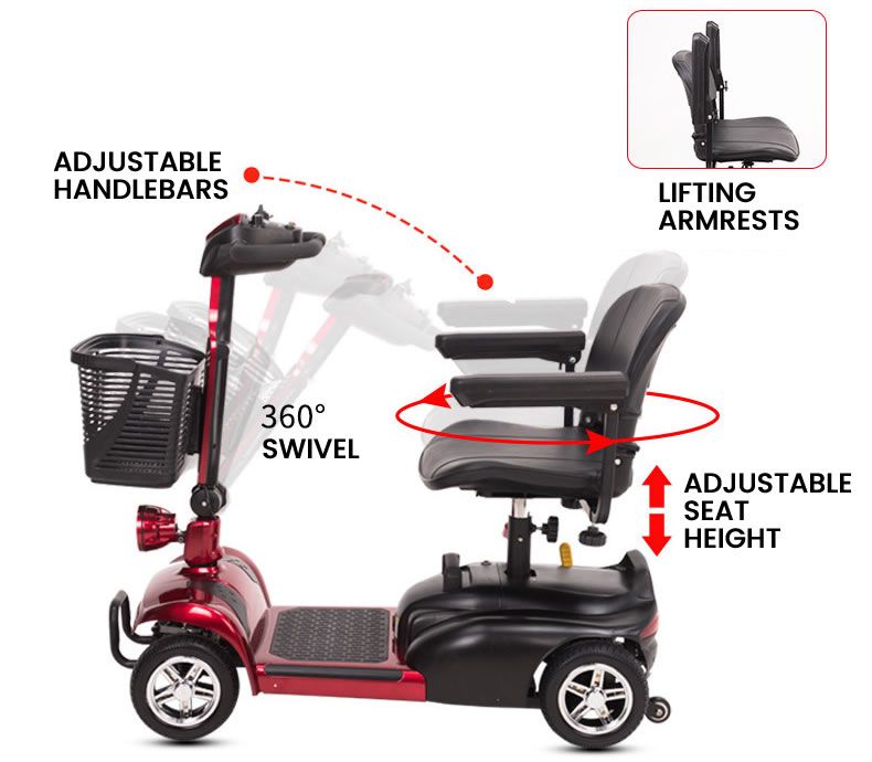 Pavement Legal Electric Mobility Scooter 20AH Lithium Battery