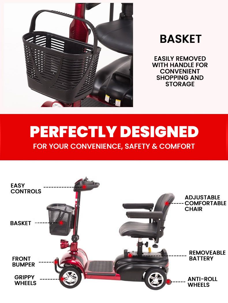 Pavement Legal Electric Mobility Scooter 20AH Lithium Battery