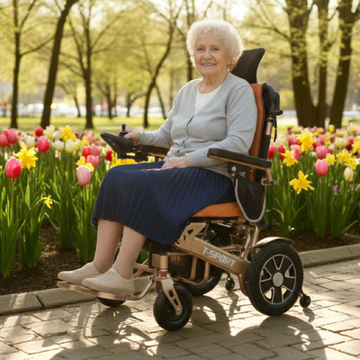 MAX PRO Folding Electric Wheelchair Powerchair With Remote, Reclining