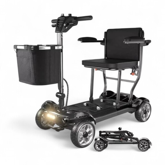 YL-985 Folding Mobility Scooter Great for Boot, Travel, Removeable Li-ion Battery 12 mile range