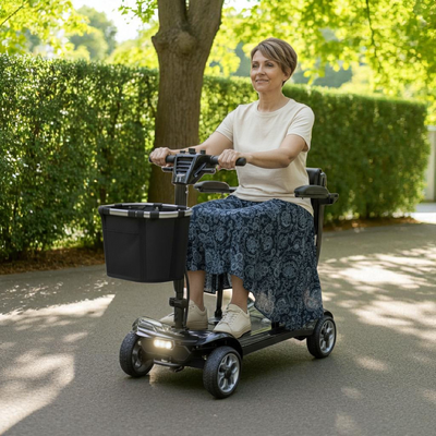 Folding Mobility Scooter Great for Boot, Travel 12Ah Removeable Li-ion Battery YL985