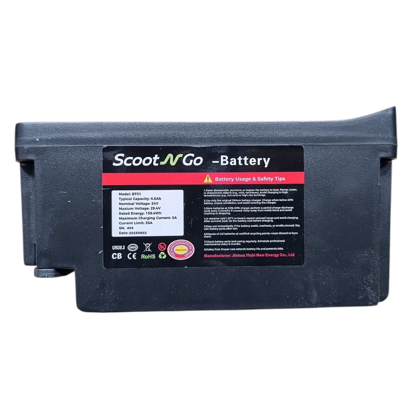 Spare Battery for T-Sport YL-985S, 6.6Ah, 24V, 158.4Wh, 3A