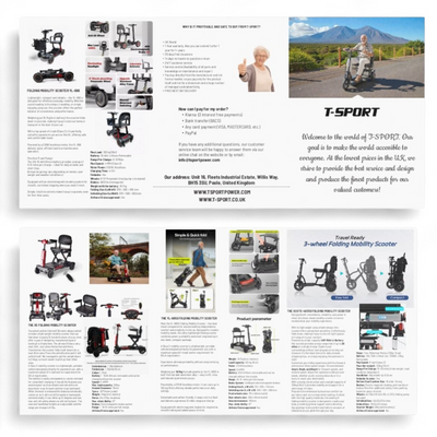 FREE Brochure of T-Sport Mobility Scooters