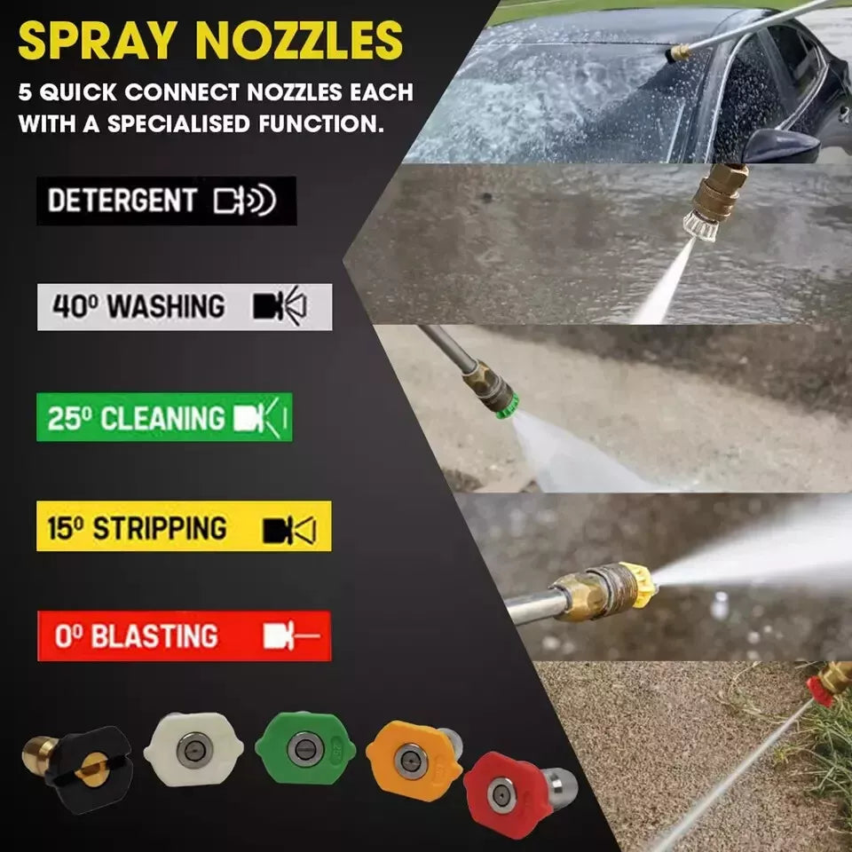 Bison BS180D-K High Pressure Petrol Washer 3950psi 275bar 8HP 20m Hose