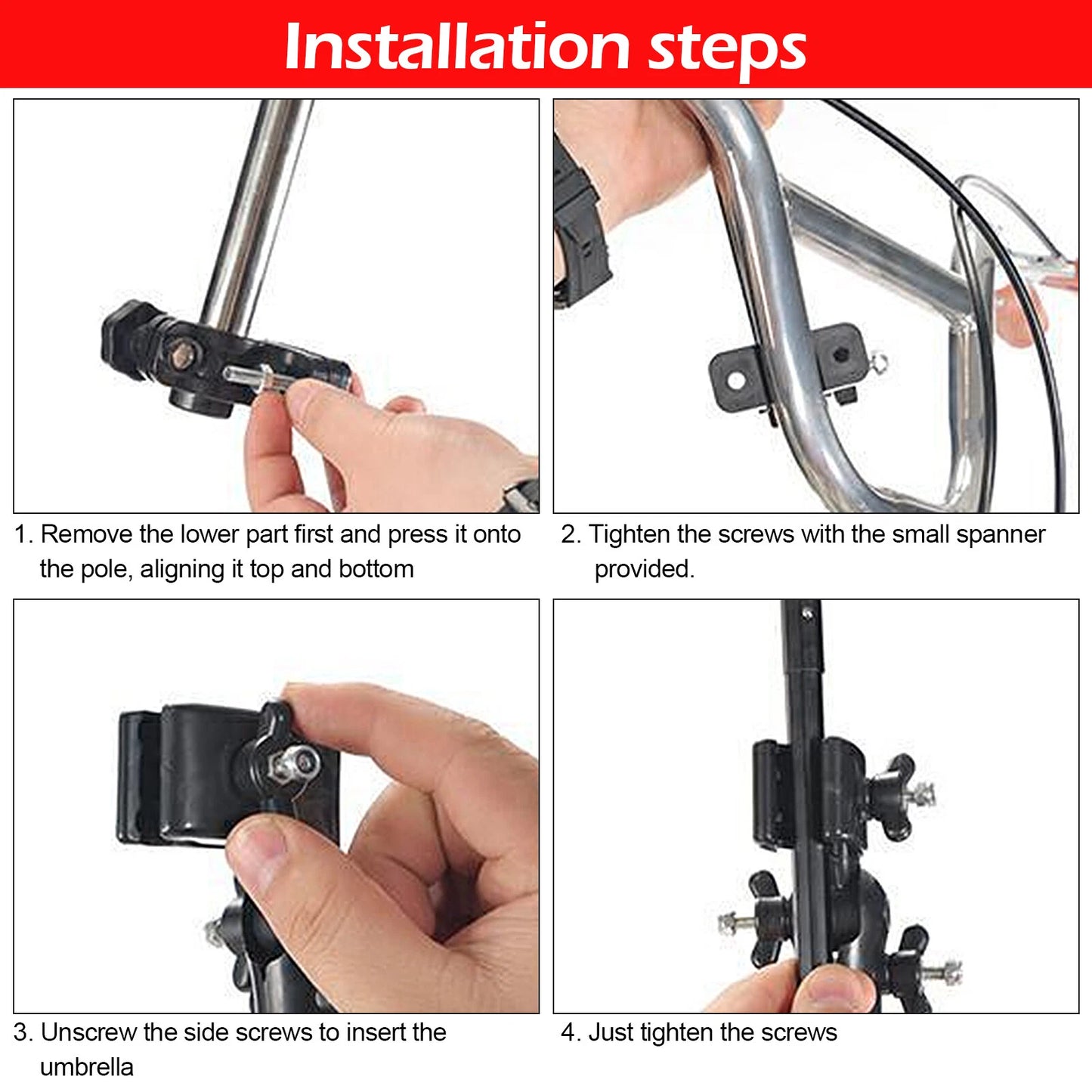 Umbrella Holder For Wheelchair, Mobility Scooter, Powerchair
