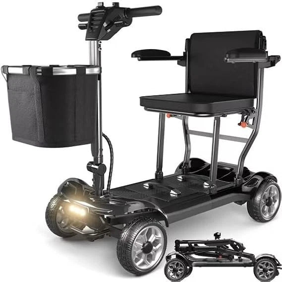 YL-985 Folding Mobility Scooter Great for Boot, Travel, Removeable Li-ion Battery 12 miles range