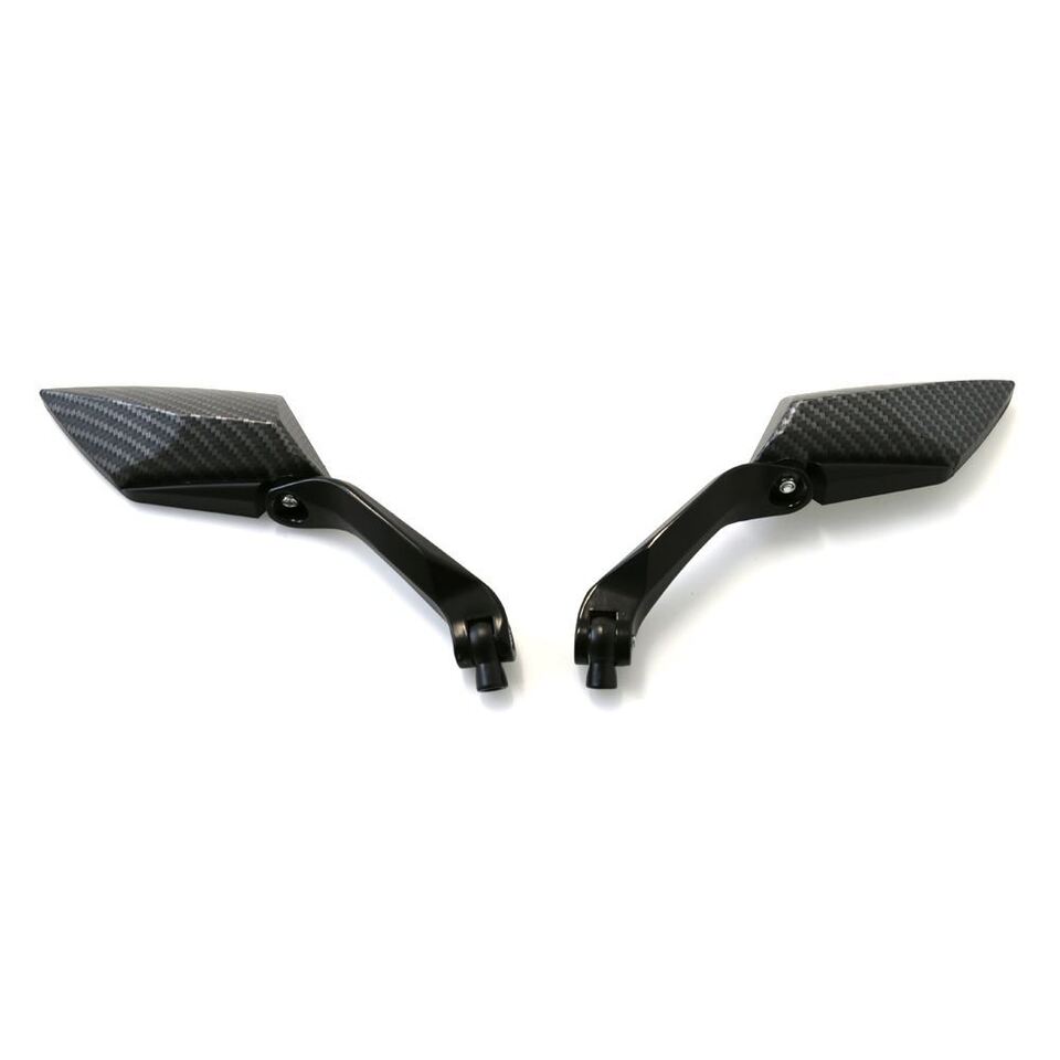 Universal Black/Carbon look 8/10mm Scooter Mirrors Pair