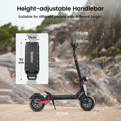 Electric Scooter 2400W 48V 20AH Off-Road E-Scooter 12