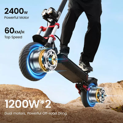 Electric Scooter 2400W 48V 20AH Off-Road E-Scooter 12