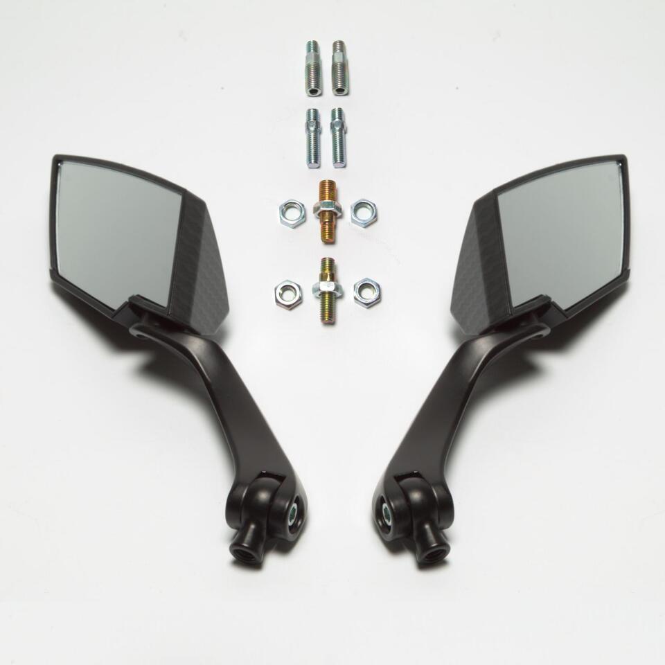 Universal Black/Carbon look 8/10mm Scooter Mirrors Pair