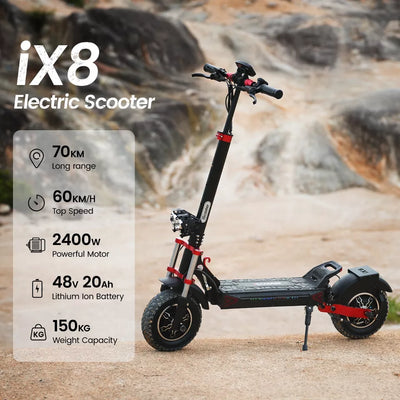 Electric Scooter 2400W 48V 20AH Off-Road E-Scooter 12